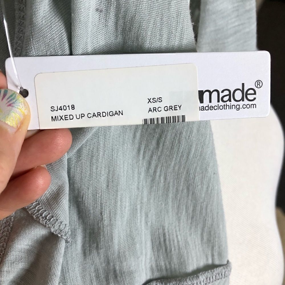 LAMade Mixed Up Cardigan Arc Grey NWT - Picture 7 of 12